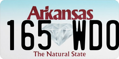 AR license plate 165WDO