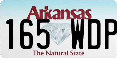 AR license plate 165WDP