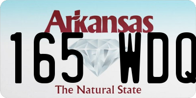 AR license plate 165WDQ