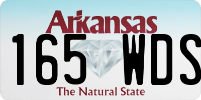 AR license plate 165WDS