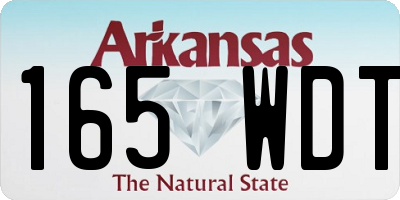 AR license plate 165WDT