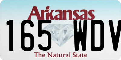 AR license plate 165WDV