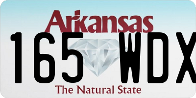 AR license plate 165WDX