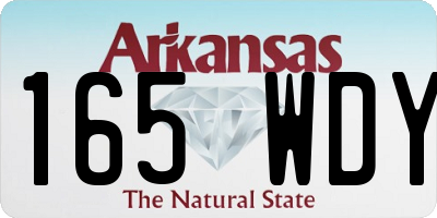 AR license plate 165WDY