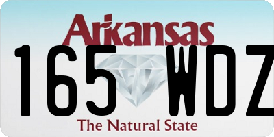 AR license plate 165WDZ