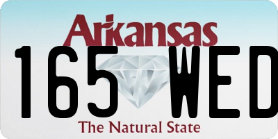 AR license plate 165WED