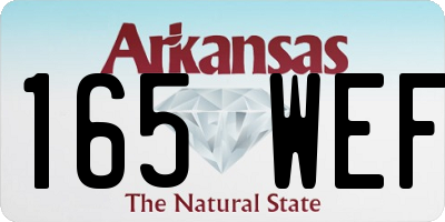 AR license plate 165WEF