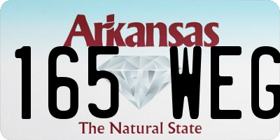 AR license plate 165WEG