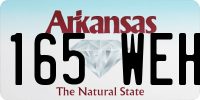 AR license plate 165WEH
