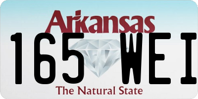AR license plate 165WEI