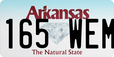 AR license plate 165WEM