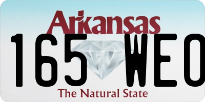 AR license plate 165WEO