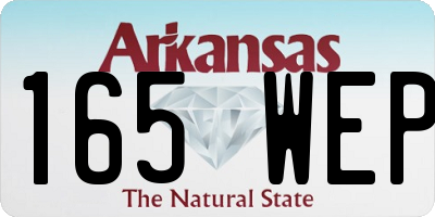 AR license plate 165WEP