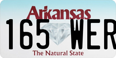 AR license plate 165WER