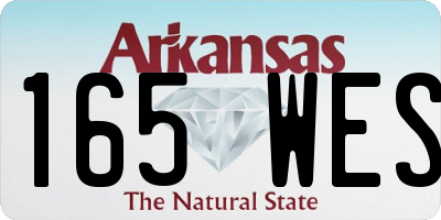 AR license plate 165WES