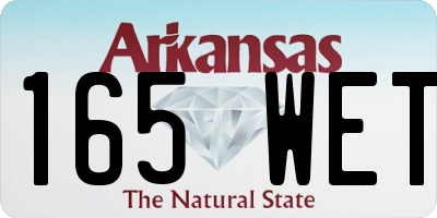 AR license plate 165WET