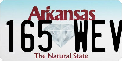 AR license plate 165WEV