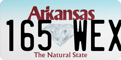 AR license plate 165WEX