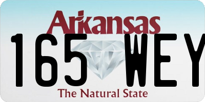 AR license plate 165WEY