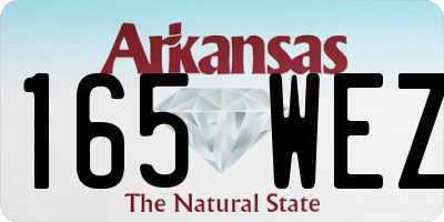 AR license plate 165WEZ