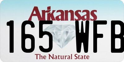 AR license plate 165WFB