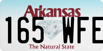 AR license plate 165WFE