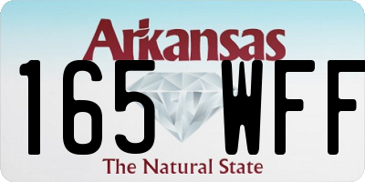 AR license plate 165WFF