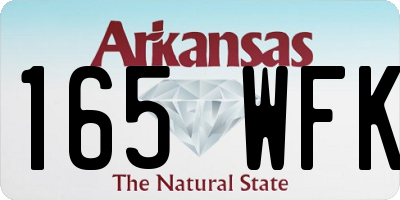 AR license plate 165WFK