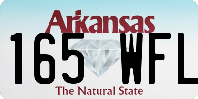 AR license plate 165WFL
