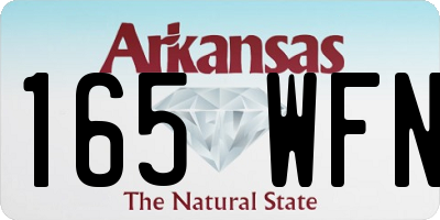 AR license plate 165WFN