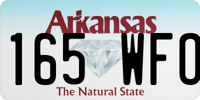 AR license plate 165WFO