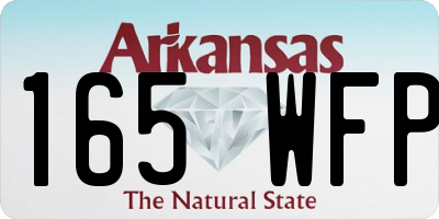 AR license plate 165WFP