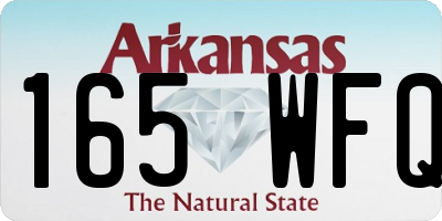 AR license plate 165WFQ