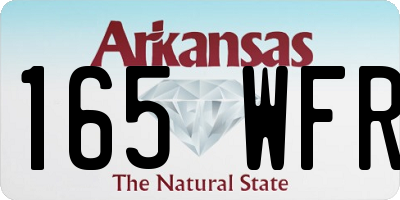 AR license plate 165WFR