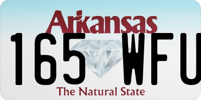 AR license plate 165WFU