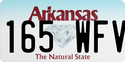 AR license plate 165WFV