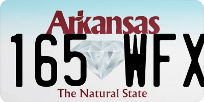 AR license plate 165WFX