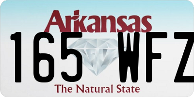 AR license plate 165WFZ