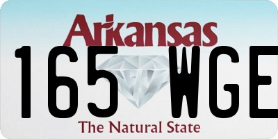 AR license plate 165WGE