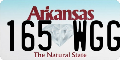 AR license plate 165WGG