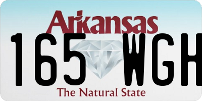 AR license plate 165WGH