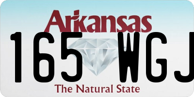 AR license plate 165WGJ