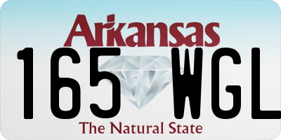 AR license plate 165WGL