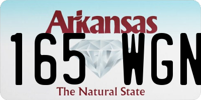 AR license plate 165WGN