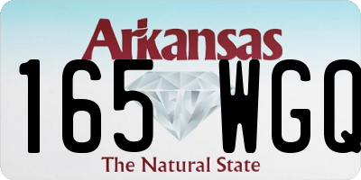 AR license plate 165WGQ