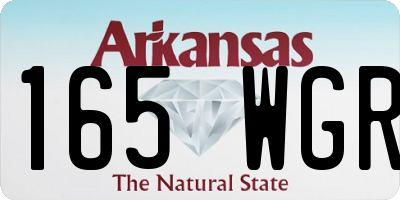 AR license plate 165WGR
