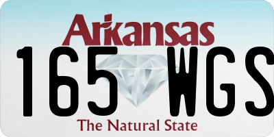 AR license plate 165WGS