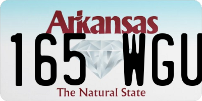 AR license plate 165WGU