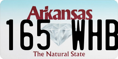 AR license plate 165WHB