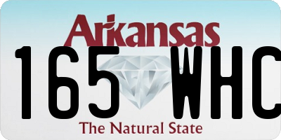 AR license plate 165WHC